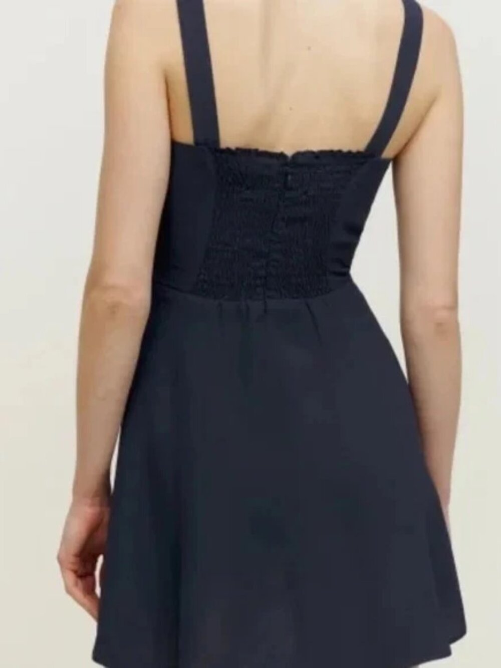 Reformation Tai Dress Navy - Size 10 - Picture 3 of 6